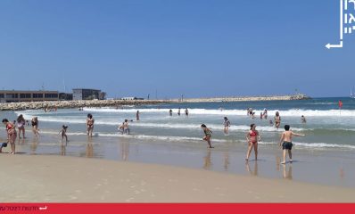 חוף אכדיה הרצליה יולי 2020. צילום: שרון יונתן