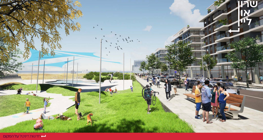 הדמיה של חוף התכלת בהרצליה. צילומי הדמייה: קייזר אדריכלים