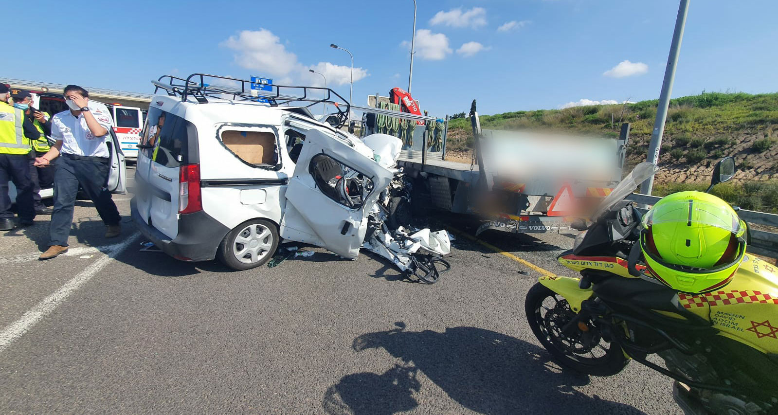 תאונת דרכים ליד מחלף שבעת הכוכבים בהרצליה 16.02.2021