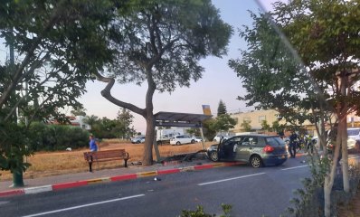 תאונת דרכים ברחוב הבריגדה היהודית הרצליה 18.05.2021