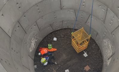 חילוץ פועל מבור בצומת גלילות 28.07.2021