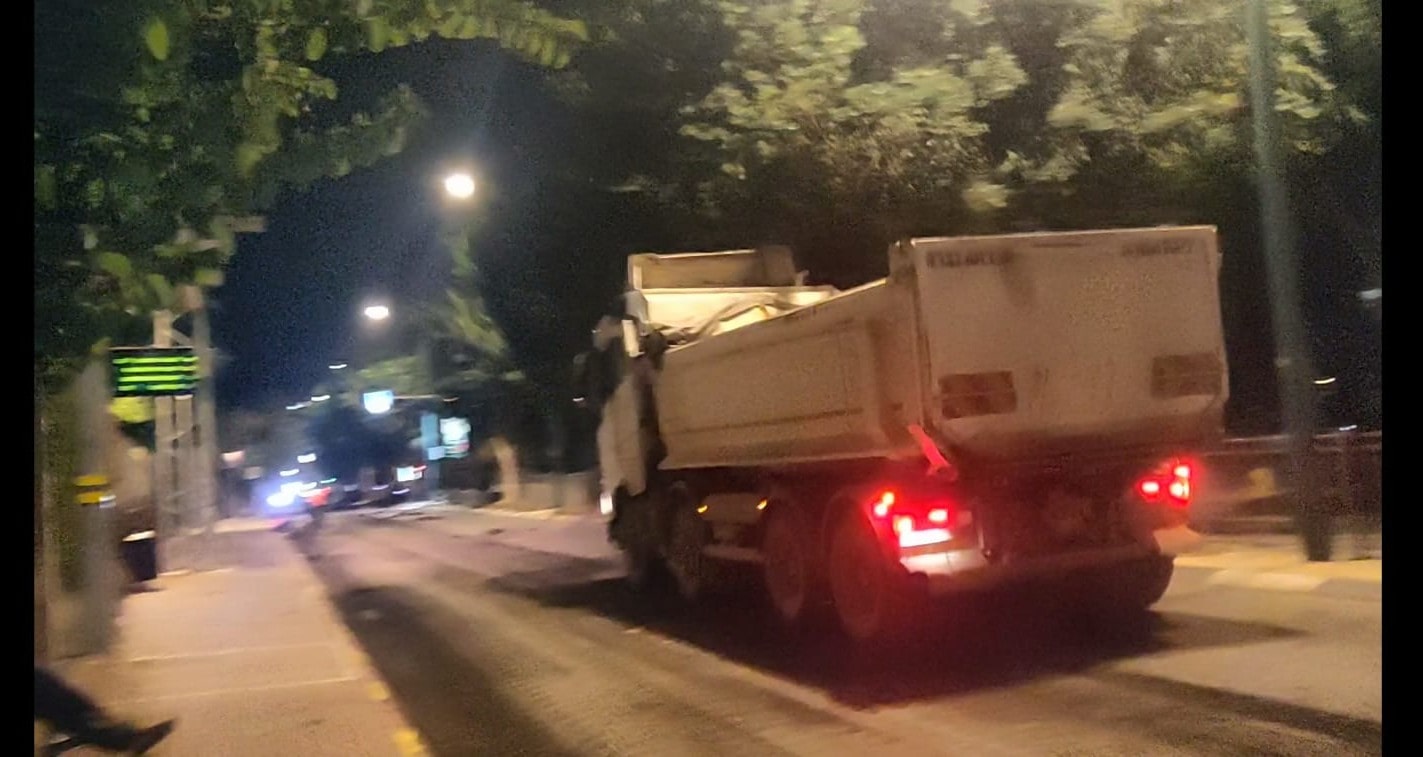 עבודות ליליות ברחוב הרב קוק הרצליה