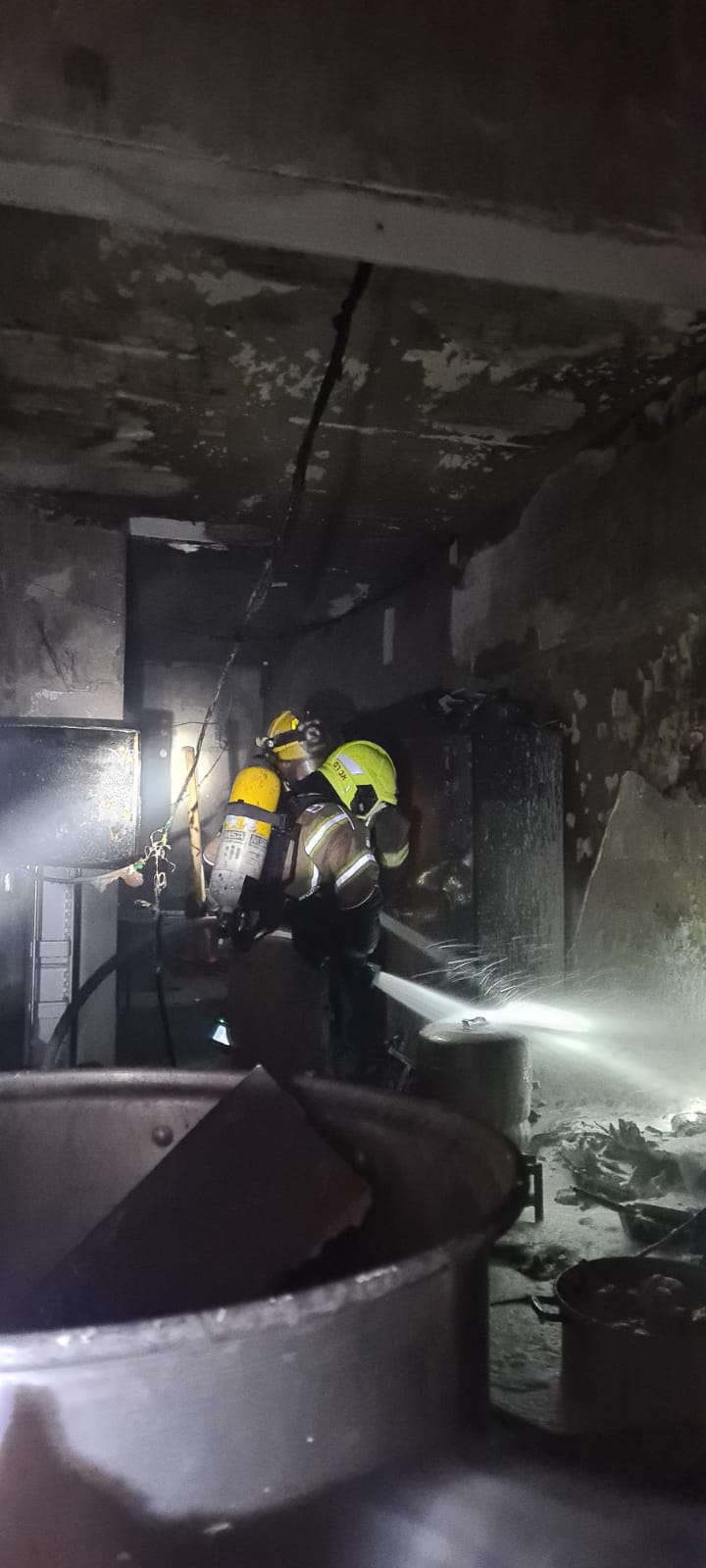 כוחות הכיבוי בפעולה