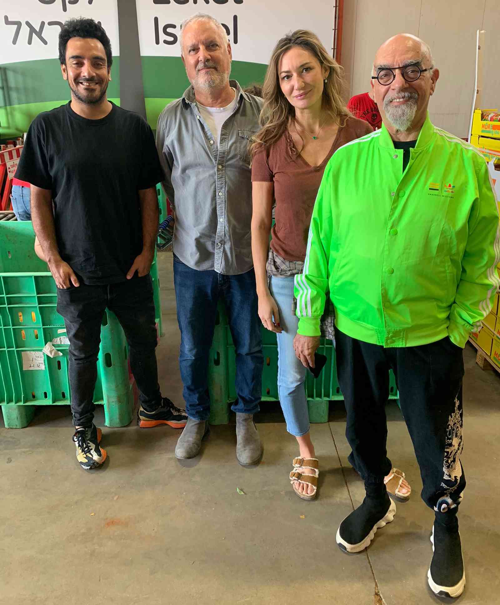 אהרוני, אנסקי, כרוך, וביטון בסיור במקום. צילום: יח"צ