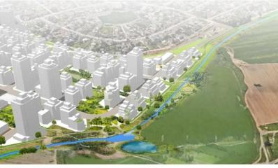 כך תראה שכונת יוספטל. הדמיה: קורין אדריכלים