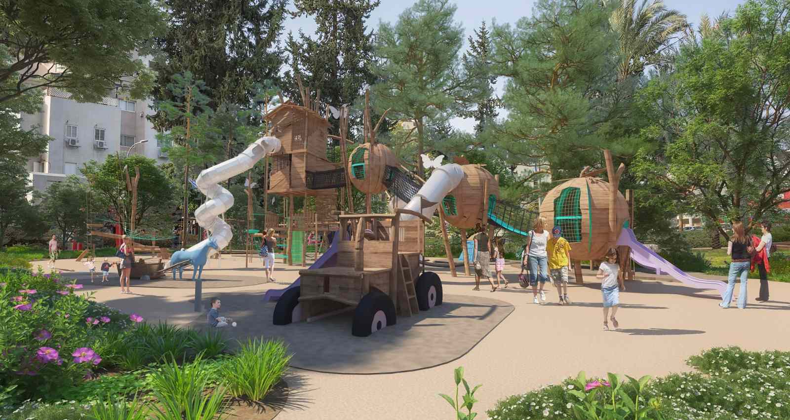 גינת מגדיאל. צילום הדמיה: טוטם הדמיות אדריכליות