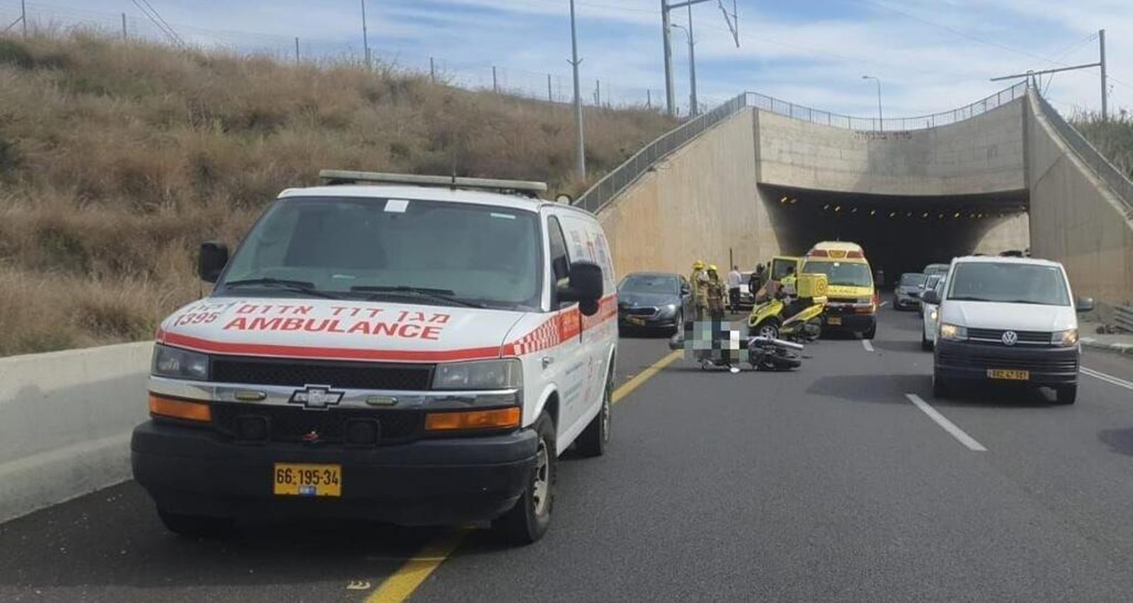 זירת התאונה. תיעוד מבצעי מד"א