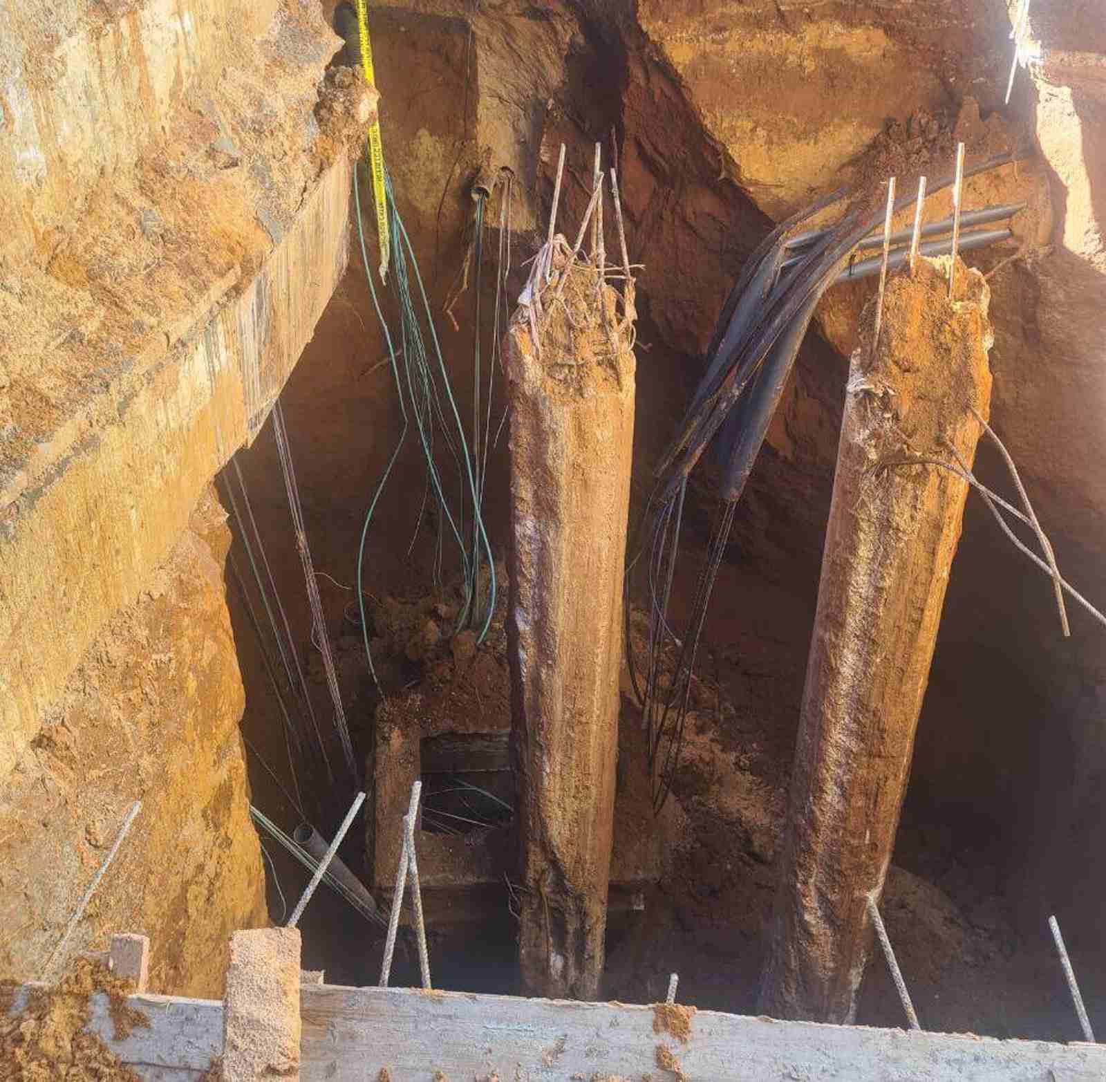 הפיר של החניון בהוד השרון. צילום: דוברות עיריית הוד השרון