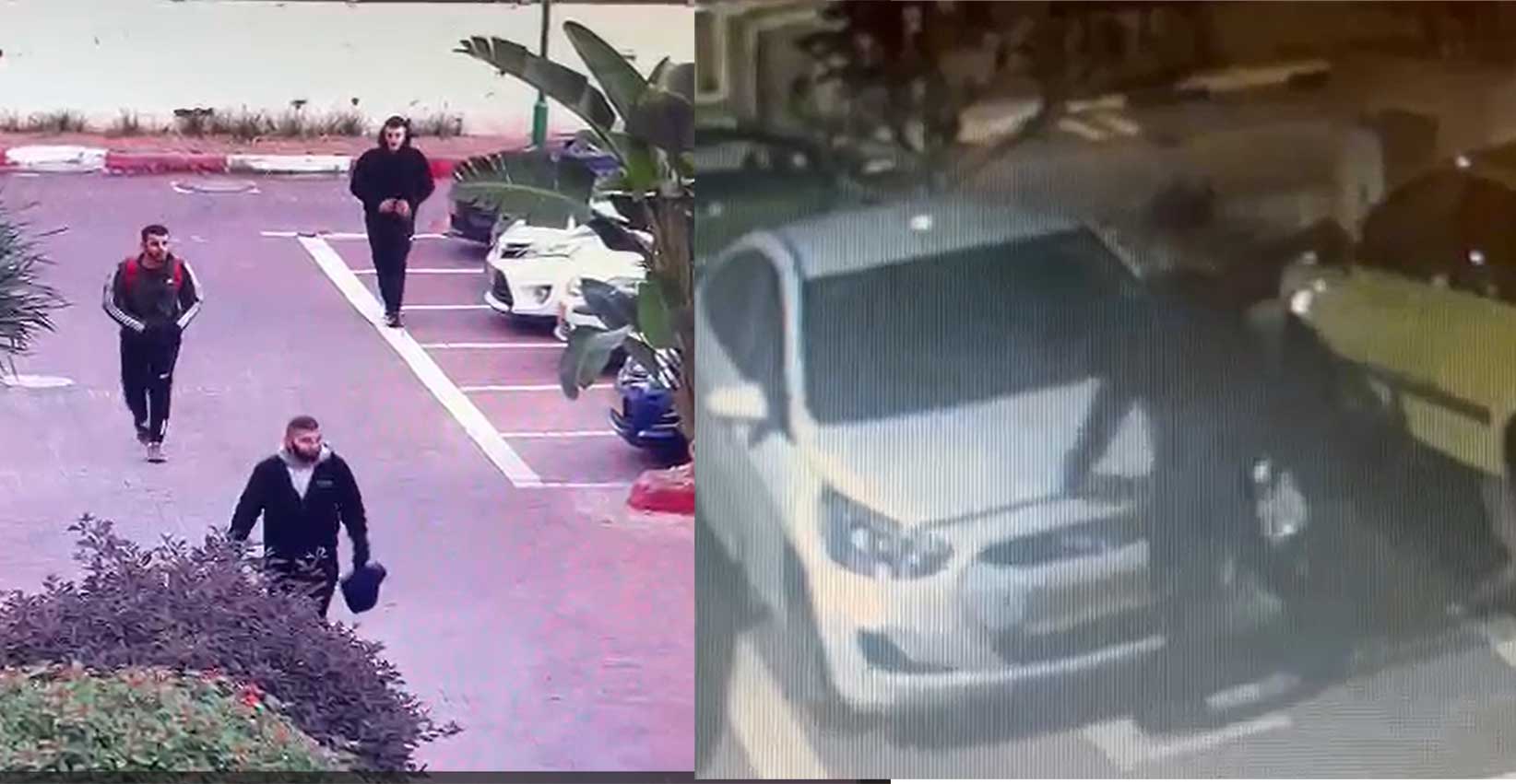 גנבי רכב בהרצליה הירוקה. קרדיט: קבוצת ווצאפ הרצליה הירוקה - עדכונים