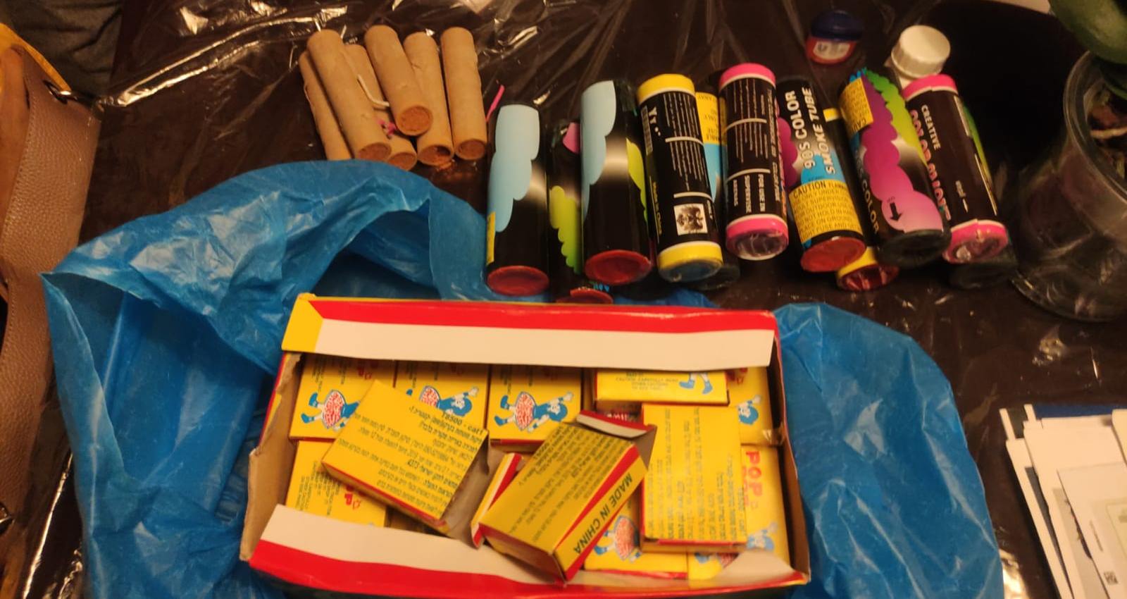 נפצים שנתפסו בעבר. צילום: דוברות המשטרה