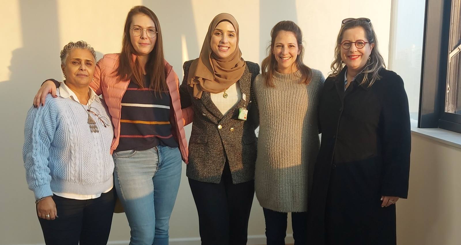 צמרת הנהלת מחוז דן-פ"ת במתחם החדש. צילום: דוברות הכללית