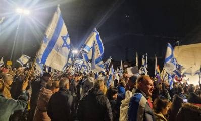 ההפגנה בהוד השרון. צילום: פרטי