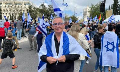 משה פדלון. מפגין ושובת רעב בירושלי. צילום: פרטי