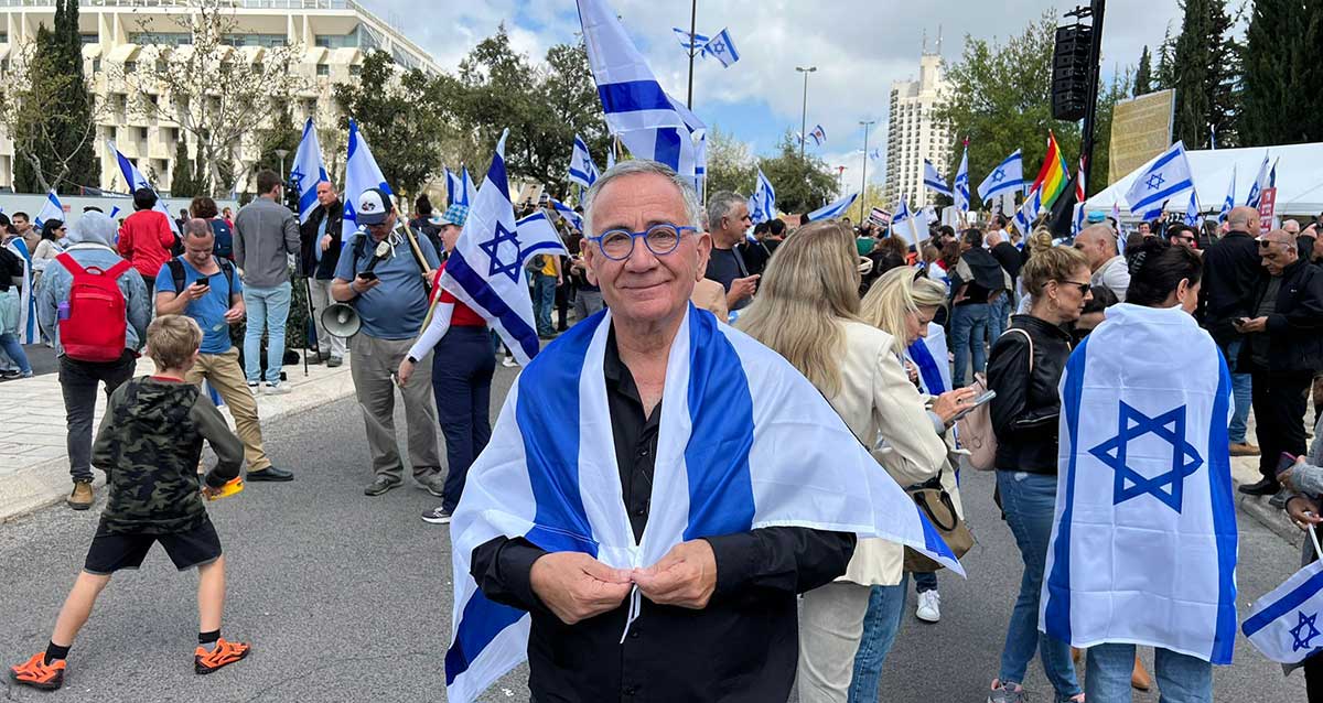 משה פדלון. מפגין ושובת רעב בירושלי. צילום: פרטי