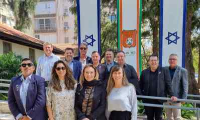 המשלחות הברזילאית בכפר סבא. צילום: עיריית כפר סבא