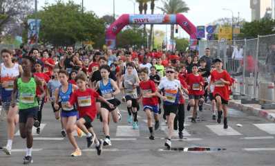 המשתתפים במרוץ. צילום: דוברות עיריית הרצליה