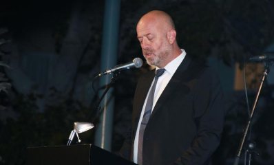 ראש עיריית רמת השרון. אבי גרובר בטקס יום הזיכרון לשואה ולגבורה