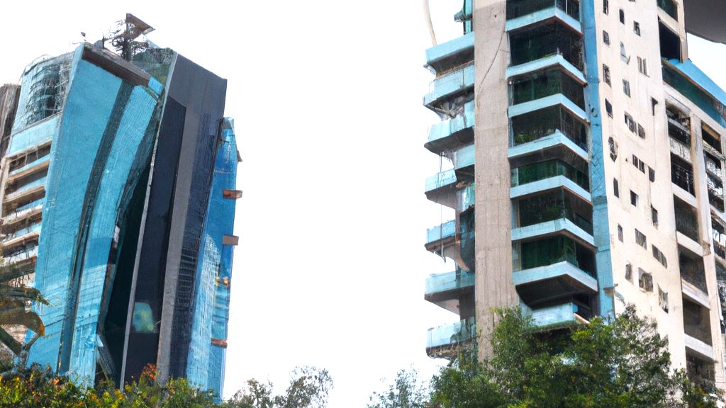 שני מגדלים. עיבוד AI - מדיה היפר לוקאלית