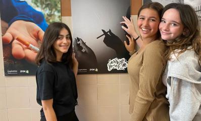 התלמידות שיצרו את הקמפיין. צילום: ספיר ניסים