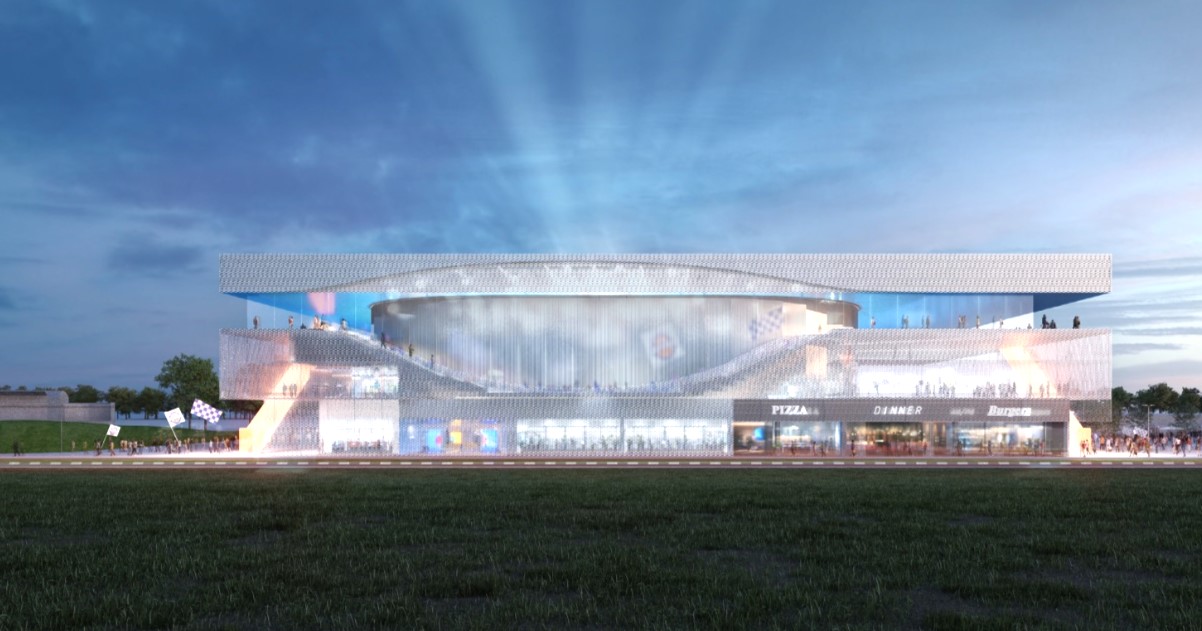 הארנה הרב תחומית של הרצליה. הדמיה באדיבות עיריית הרצליה