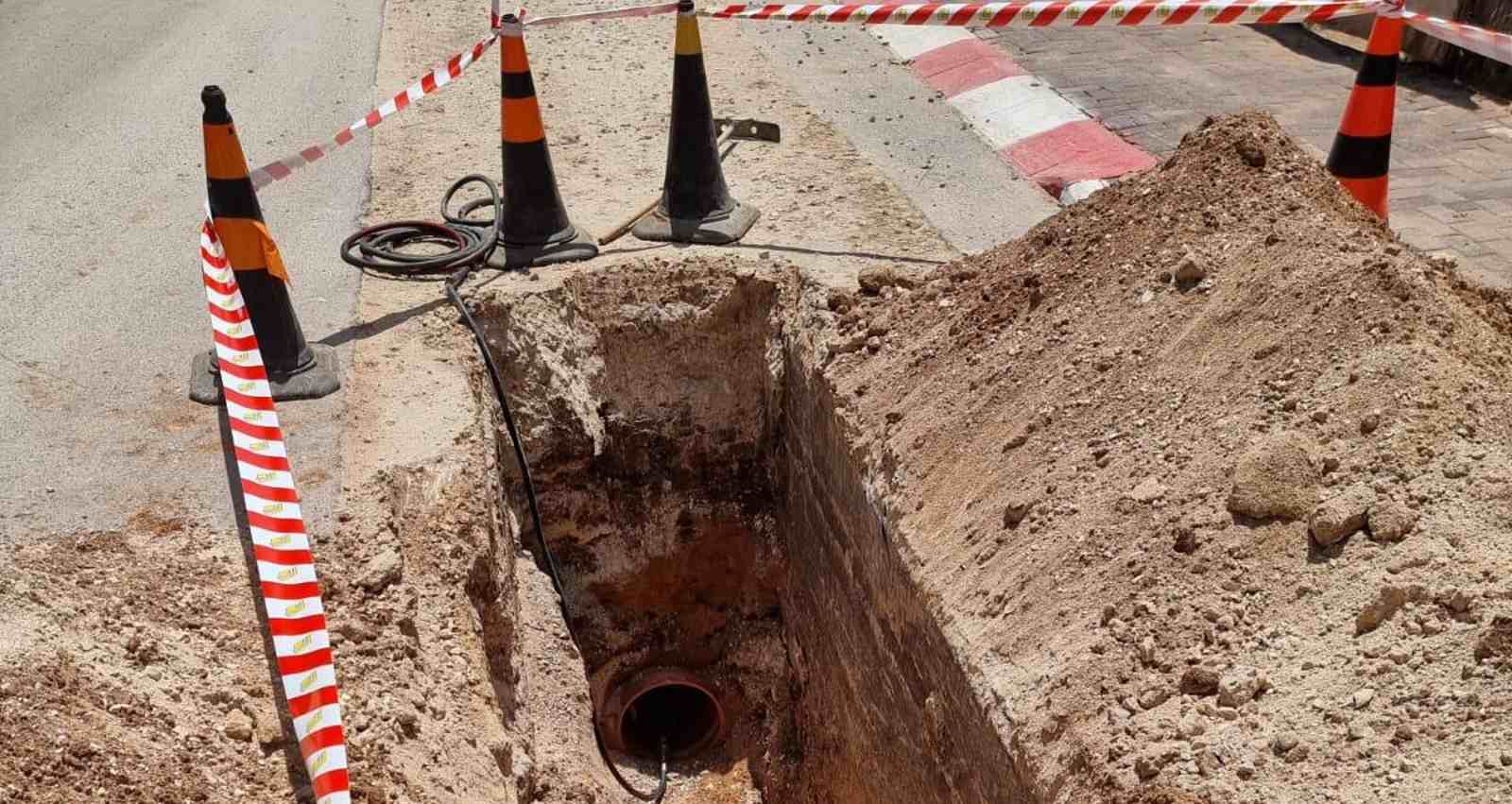 העבודות בשטח. צילום: "מיה", המים של הוד השרון