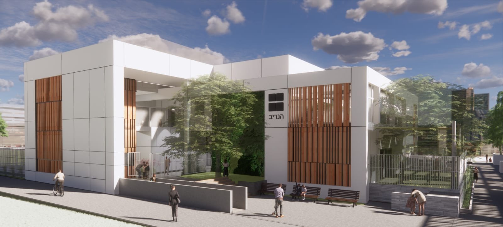 כך יראה המבנה החדש של בית ספר הנדיב. הדמיה: גיורא גור אדריכלים