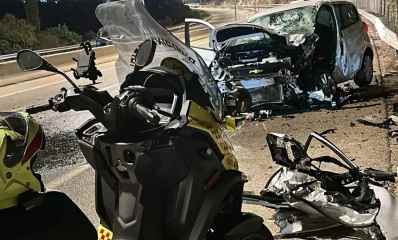 זירת התאונה. צילום: דוברות מד"א