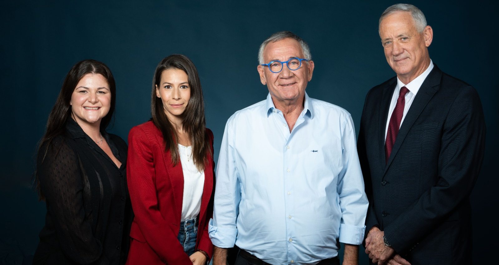 גנץ עם פדלון וכץ. צילום: אלעד מלכה
