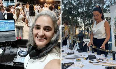דוכן תכשיטים ו-DJ באירוע נשים ואחיות בכפר יונה