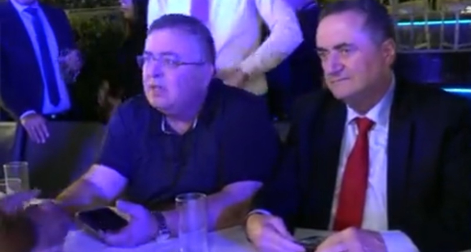 השר ישראל כץ וח"כ דוד ביטן באירוע של רפי חיים-קדושים. מתוך טוויטר