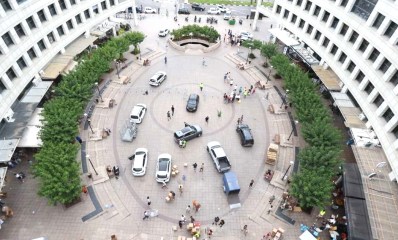 רחבת המרכז הלוגיסטי שהקימה עיריית הרצליה. צילום באדיבות דוברות העירייה