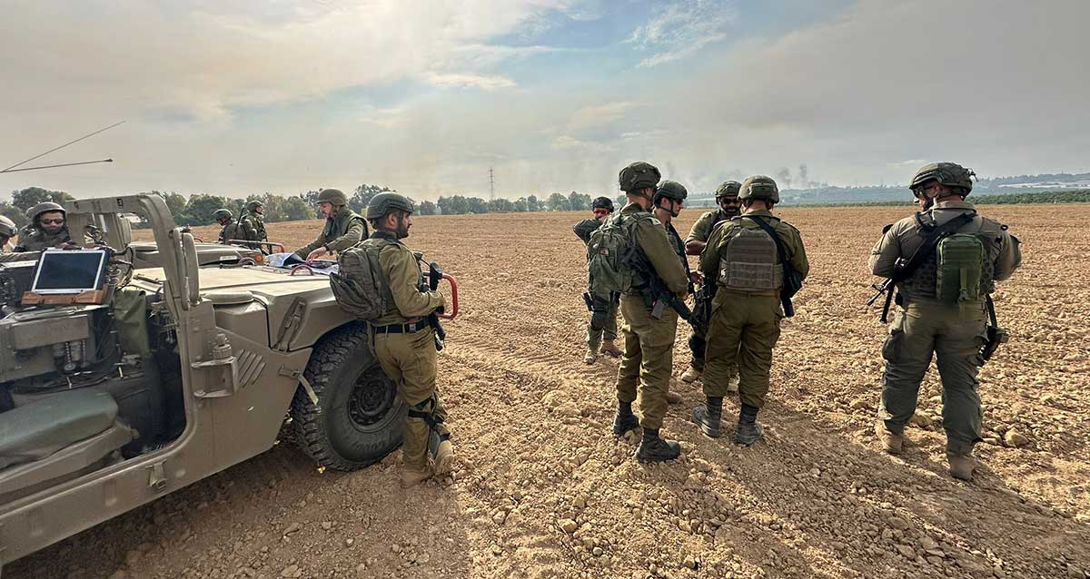 היערכות הכוחות למבצע "חרבות ברזל". צילום: דובר צה"ל
