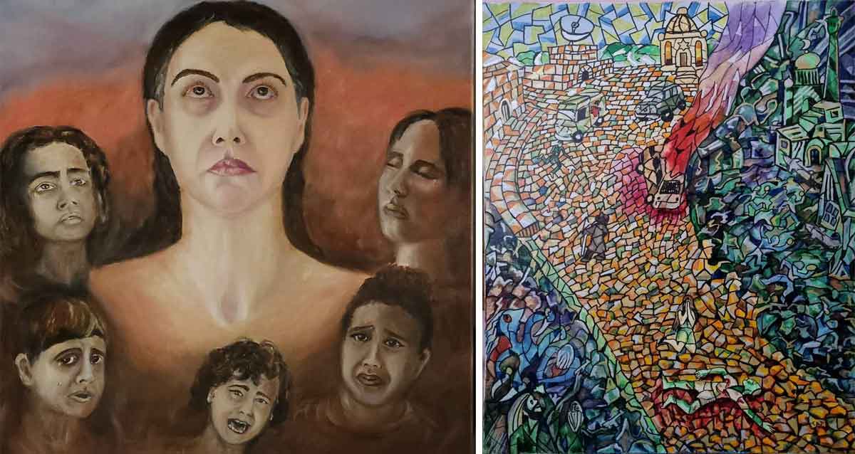 מימין - השבת השחורה. צילום וציור: בוריס טטיאבסקי. משמאל - בארי. ציור וצילום: ילנה חוחלוב