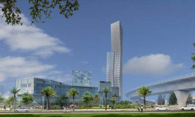 הדמייה של תכנון מגדלי בלו בצומת גלילות