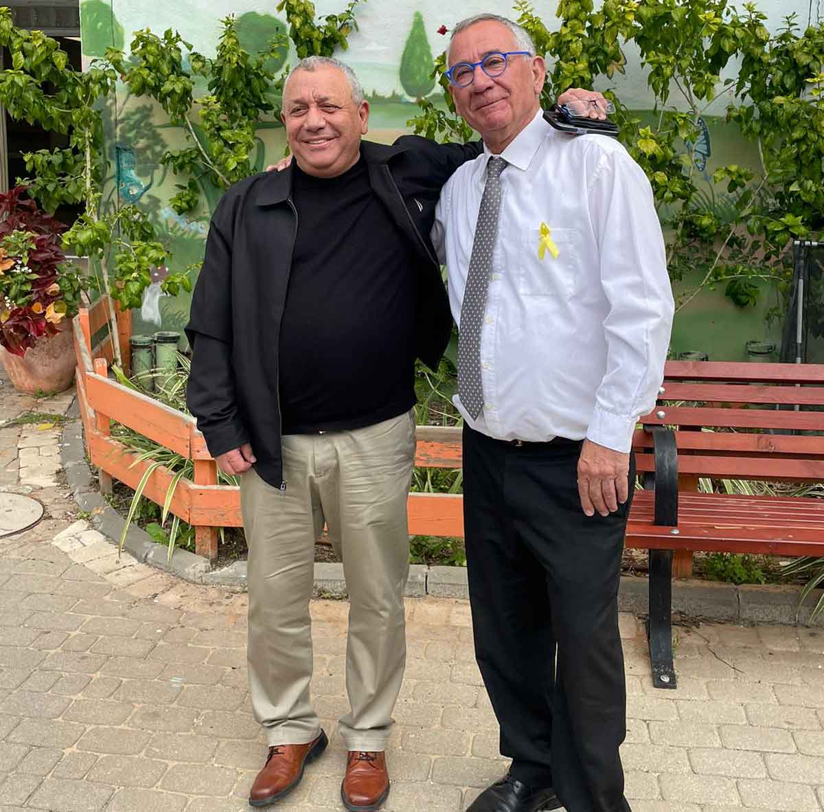 גדי אייזנקוט ומשה פדלון ביום הבחירות לרשויות המקומיות