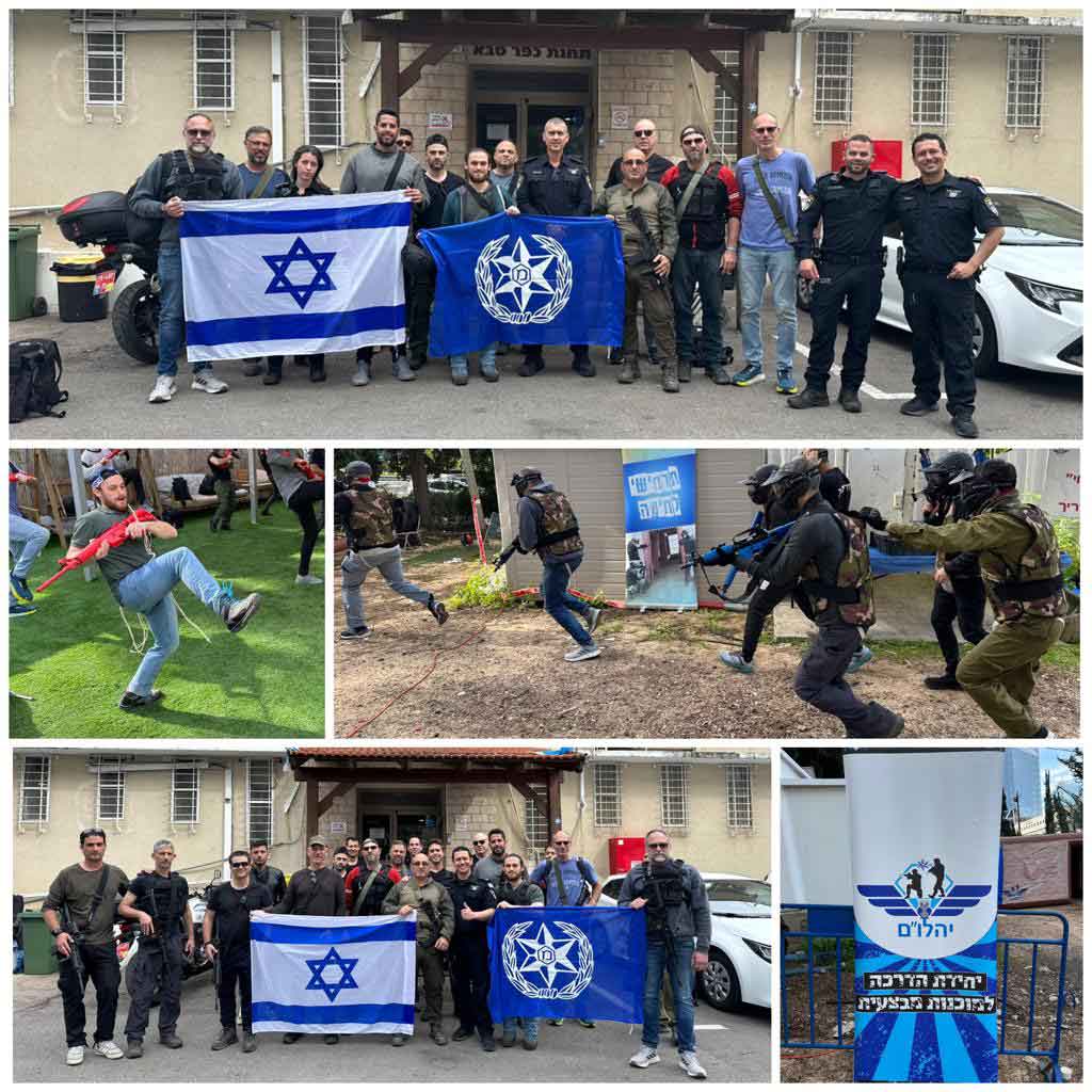 קולאז' תמונת של מתנדבי יחידת ההתנדבות ברעננה