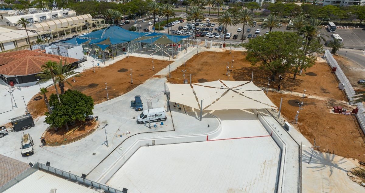 העבודות להקמת קאנטרי קלאב הרצליה. צילום: החברה הכלכלית לפיתוח הרצליה