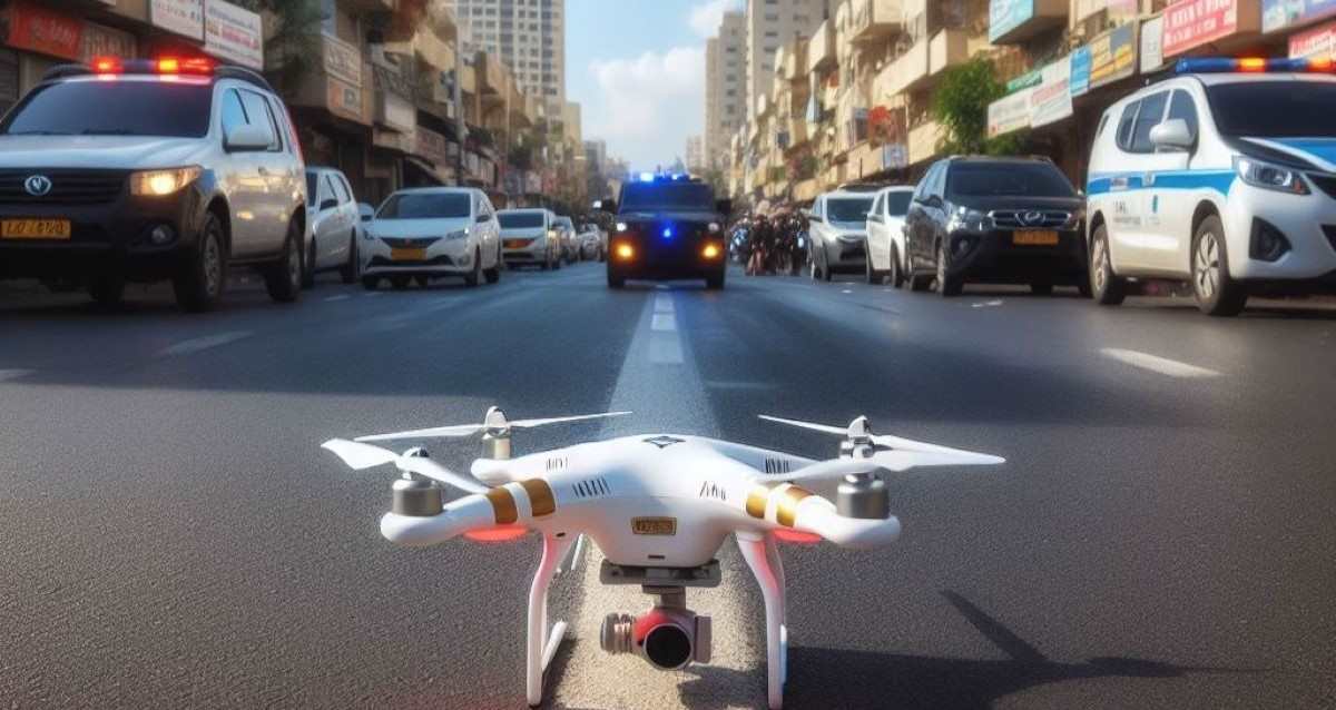 הדמיה: כלי טיס בלב רחוב ראשי בישראל. עיבוד AI - מדיה היפר לוקאלית