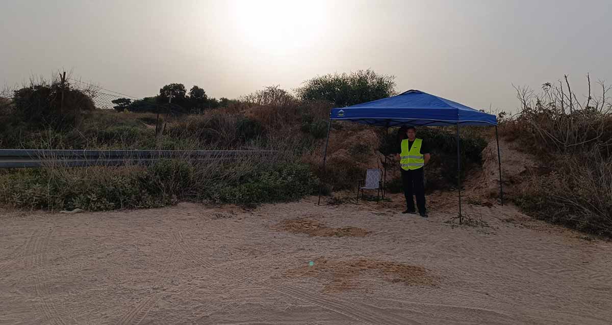 שומר במתחם תע"ש נוף ים
