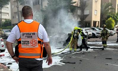 הרכב השרוף ברחוב הבנים הרצליה