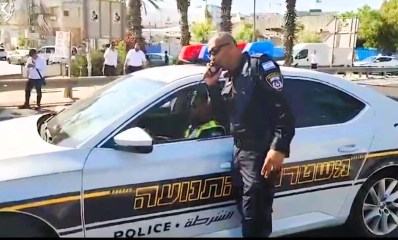 שוטר בהפגנת החרדים בבני ברק. צילום באדיבות אגף התנועה, משטרת ישראל