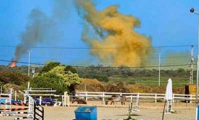 תיעוד של אחד הפיצוצים בתע"ש נוף ים. צילום: Christine Campbell