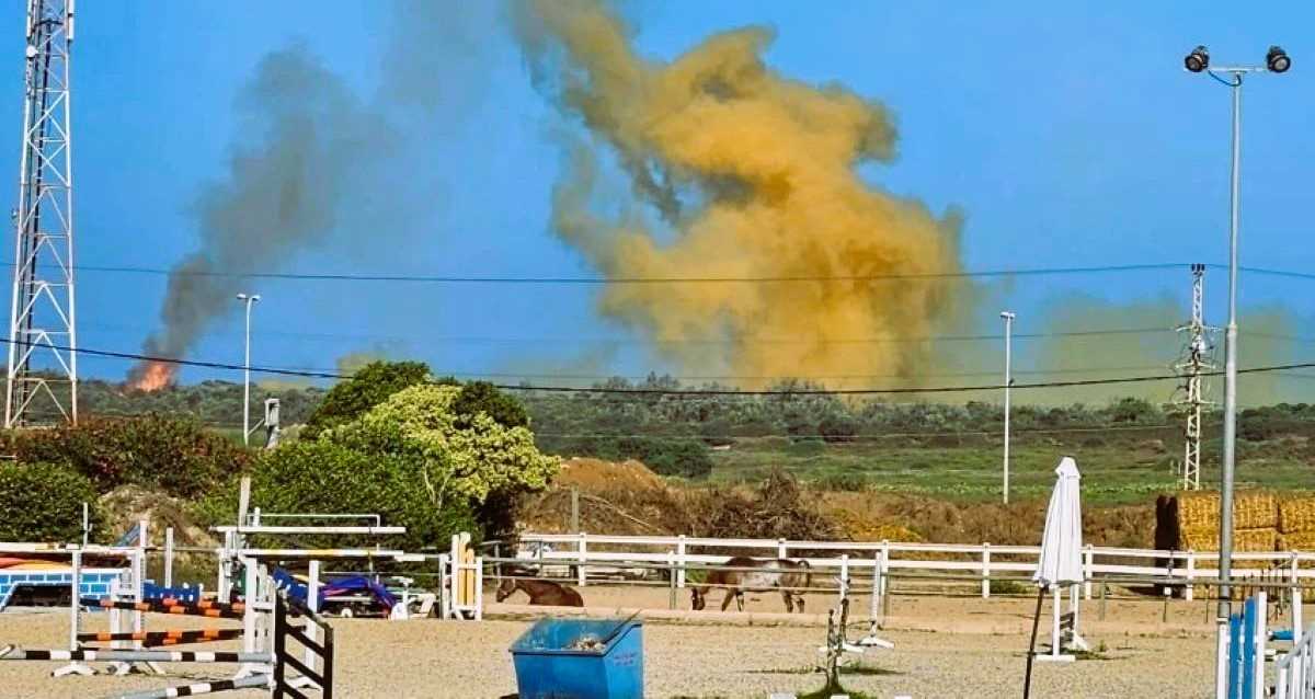 תיעוד של אחד הפיצוצים בתע"ש נוף ים. צילום: Christine Campbell