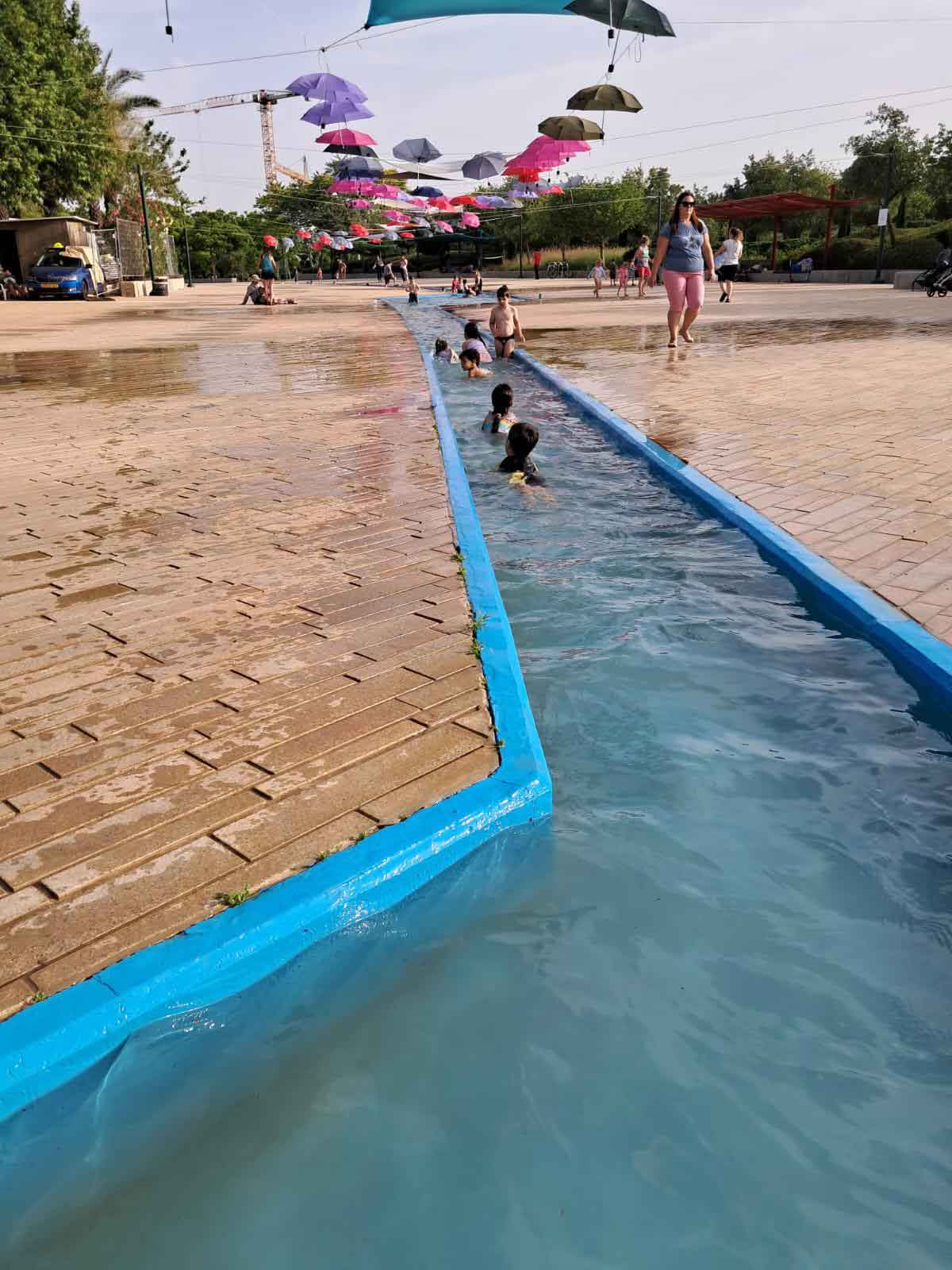 המזרקה בפארק כפר סבא בקיץ 2023