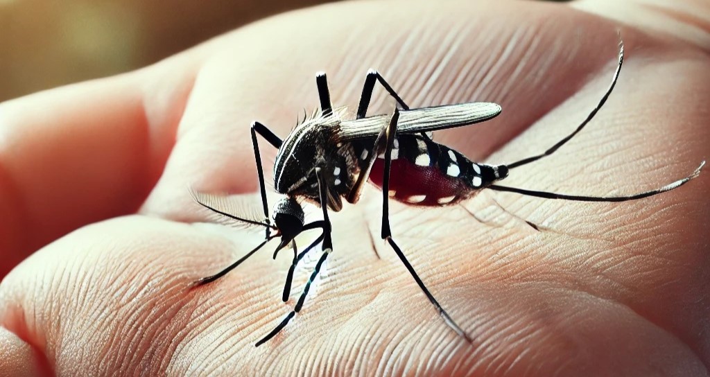 יתושת הנמר האסיאתי. עיבוד AI