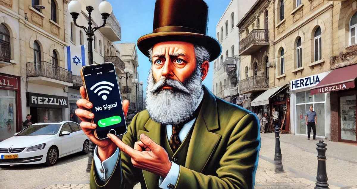 חוזה המדינה הרצל. בעיות קליטה. איור AI