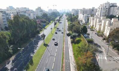 שביל אופניים, אופנידן בצמוד למערב דרך נמיר בתל אביב