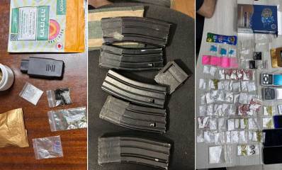 סמים, טלפונים ניידם ואמצעי לחימה שנתפסו על ידי המשטרה