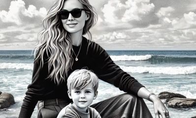 יאנה איצקוביץ' וליאם ז"ל. איור AI