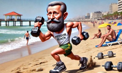 גם הרצל עושה ג'וגינג. איור AI - מערכת